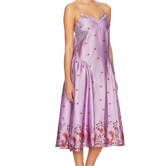 Free People On My Own Dress Lilac Combo 👗 - Picture 2 of 8